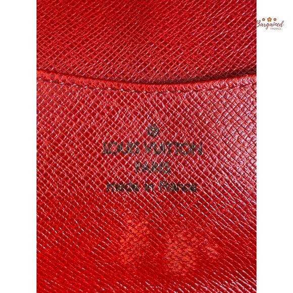 Authentic Louis Vuitton Monogram Coated Canvas Leather Red Josephine Long Wallet - Picture 9 of 14